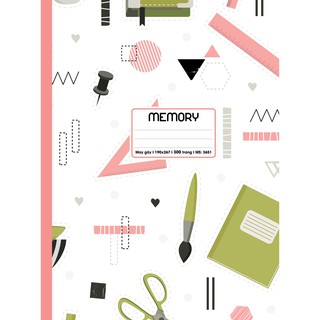 HẢI TIẾN  Sổ may gáy Memory (200, 300 trang) KT B5 - Lốc 5 quyển