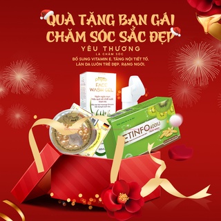 Quà noel cho bạn gái từ sữa rửa mặt, vitamin E uống và chăm sóc da Etinfo - SQ06 tặng giáng sinh