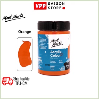 Màu Acrylic Mont Marte 300ml - Orange - Acrylic Colour Paint Signature 300ml (10.1oz) - MSCH3008