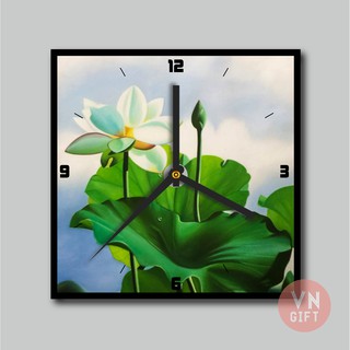 Đồng Hồ In Hình Hoa Sen Theo Yêu Cầu I DH7