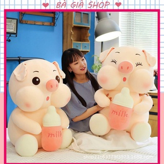 Gấu bông Gối ôm con heo bình sữa Cao Cấp loại 1 Nhún nhảy ngộ nghĩnh ,kích thước đa dạng.