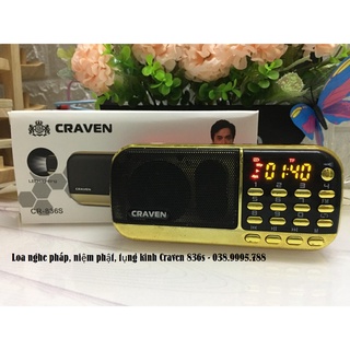 Máy Nghe Pháp Craven CR 836S (2 Pin) Máy Nghe Pháp, Niệm Phật, Nhạc Mp3, Loa Thẻ Nhớ, Tụng Kinh Phật, Đài FM