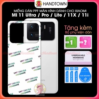 Miếng Dán PPF Xiaomi Mi 11 Lite Pro Ultra 10i 10S 11i 11X 4G 5G Kính Cường Lực Dẻo Bảo Vệ Màn Hình và Mặt Lưng
