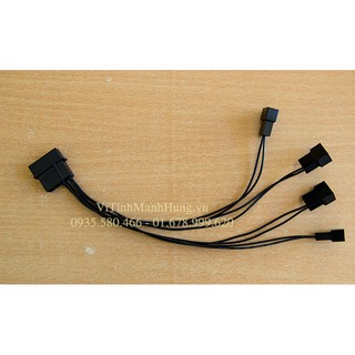 Đầu chuyển Molex ATA 12V sang 4 đầu Fan 3/4 pin PWM.