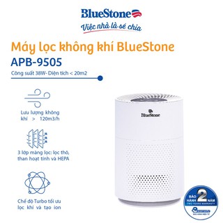 [Mã ELBLUEWL5 giảm 10% đơn 500K] Máy Lọc Không Khí BlueStone APB-9505- Công suất 38W- Diện Tích Lọc Đến 20m2