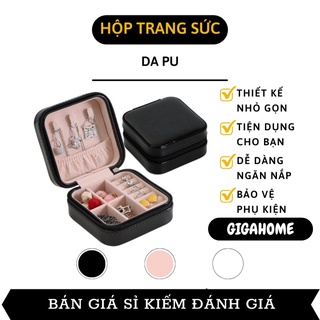 Hộp Đựng ttrang Sức GIGAHOME Hộp Bảo Quản Dây Chuyền, Khuyên Tai, Nhẫn Bằng Da Pu 8861
