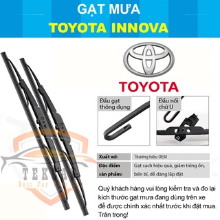 [1 CẶP - INNOVA] Gạt mưa ô tô xe Toyota Innova cần gạt kính khung xương sắt lưỡi silicon lưỡi, thanh cần gạt nước mưa