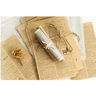 Set 57 tờ giấy kraft phong cách retro trang trí [Tặng quà cho đơn từ 50k]