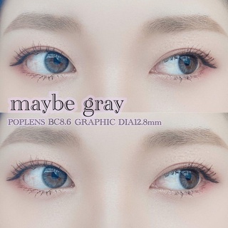 Lens Áp Tròng MAYBE GRAY Nội Địa Hàn OLENS HSD 3-6 Tháng Đủ Độ Có Lệch Màu Xám Trầm Tự Nhiên Không Giãn Cho Mắt Nhạy Cảm
