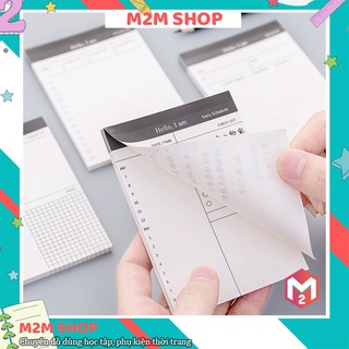 Sổ kế hoạch học tập dạng giấy note ghi chú nhiều mẫu dễ thương (8.5*12.5)