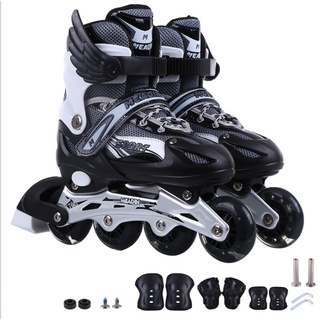 [SẴN CÓ]Giày Patin kid Sport cho bé từ 3 đến 12 tuổi, bánh phát sáng, điều chỉnh size to nhỏ