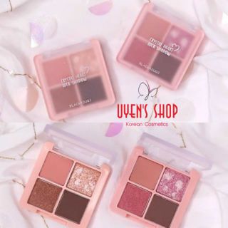 Phấn mắt 4 ô Black Rouge Crystal Heart Lock Shadow