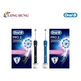 Bàn chải điện Oral-B Pro 2 2000S Sensi Ultrathin - Hàng nhập khẩu