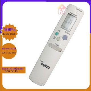 Điều Khiển điều hòa SANYO Nhật  dài 2 chiều chữ tiếng anh