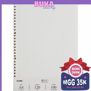 Ruột giấy refill 30 lỗ sổ còng A4 KLONG - 100 tờ; MS