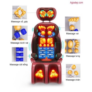Ghế Massage Trị liệu Hồng ngoại (matxa, mat xa xoa bóp bấm huyệt) giảm đau nhức xương khớp, cho giấc ngủ sâu AGD