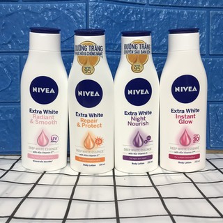 (200ml - 250ml) Sữa Dưỡng Thể Nivea Phục Hồi Dưỡng Trắng Da Hàng Cty