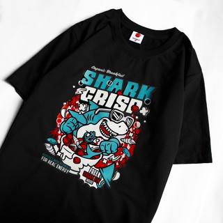 Áo Phông Cotton Unisex Hoạ Tiết Shark Mã 747