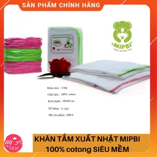 Khăn tắm Xuất nhật SIÊU MỀM Mipbi 6 lớp 100% COTONG