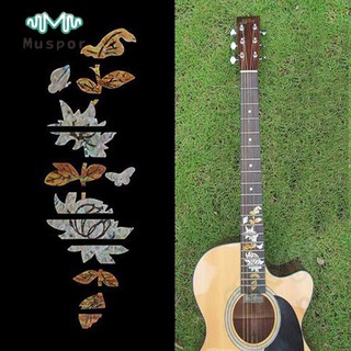 Dán khảm trang trí cần đàn guitar hình hoa hồng/ Sticker dán cần đàn G4U guitar