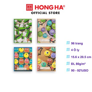 Vở 4 ô ly 96 trang Hồng Hà Class Monster 0428 | Vở học sinh miền Trung - Nam (10 quyển)