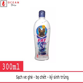 Sữa tắm diệt ve, bọ chét, dưỡng lông thơm lâu cho chó mèo - Fay 5 sao 300ml