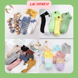 [BÁN SỈ]Tất vớ nữ cổ ngắn hàn quốc dễ thương nhiều họa tiết LẠC STORE12