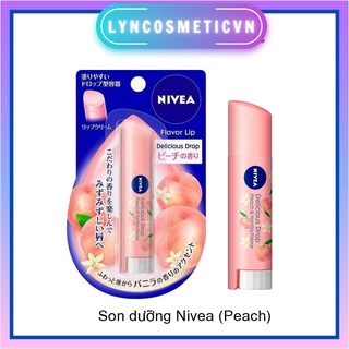 Son dưỡng môi Nivea Flavor Lip Delicious Drop Nhật Bản - Peach