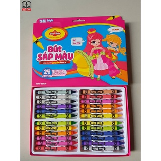 Bút sáp màu Star Kids 12 / 18 / 24 màu + tặng kèm sổ tô màu