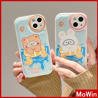 iPhone Case TPU Silicone Soft Case Airbag Shockproof Protection Camera Bear Rabbit Cartoon Cute Compatible For iPhone 11 Pro Max 13 Pro Max 12 Pro Max 7Plus xr XS Max