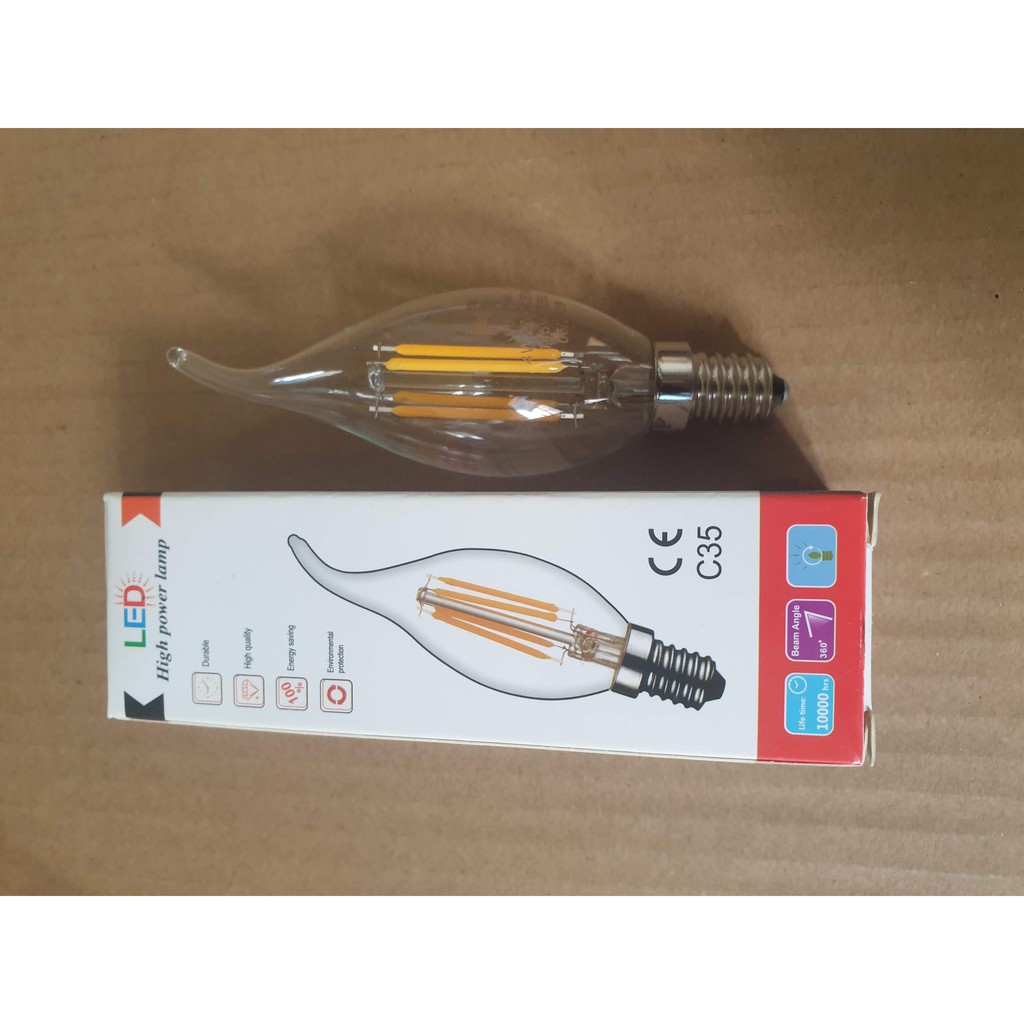 BÓNG ĐÈN EDISON C35 E14, Led Trang Trí Đèn Chùm