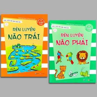 Sách - Phát triển đại não thiên tài - Combo Rèn luyện não trái, não phải 2-6 tuổi (Bộ 2 quyển, lẻ tùy chọn)