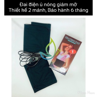 (tặng kèm thước dây) Đai điện quấn ủ nóng tan mỡ bụng, đùi, tay thiết kế đai đôi tiện lợi