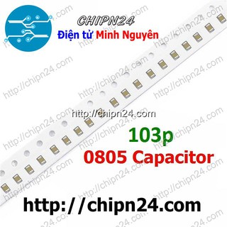 [25 CON] Tụ dán SMD 0805 103p 50V 10% (103 10nF 0.01uF)