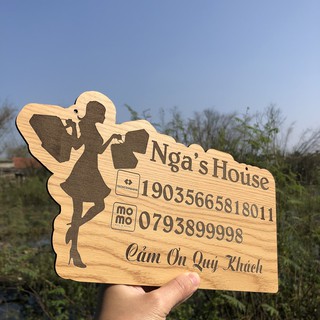 Bảng Gỗ - Khắc Tên Shop - Chụp ảnh - Checkin Sản Phẩm