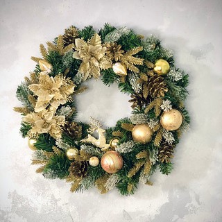 (Giá Tại Xưởng) Vòng Nguyệt Quế Noel Trang Trí Giáng Sinh, Decor Phòng Khách, Shop, Studio của Mê Thảo Flower