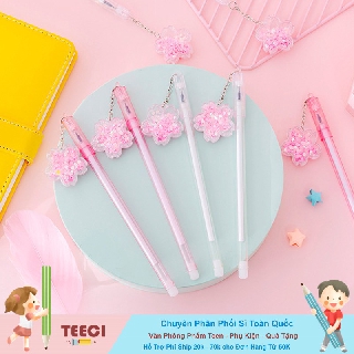 <Video Review> Bút Bi Mực Đen Kèm Móc Treo Hoa Kim Tuyến T102