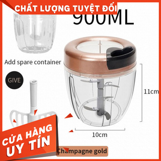 Sẵn hàng-Máy Xay Nhỏ Hành Tỏi 900ml Tiện Dụng-Tặng kèm lưỡi đánh trứng