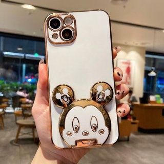 Ốp Điện Thoại Mềm Gắn Giá Đỡ Hình Đầu Chuột Mickey Dễ Thương Cho Iphone 13 pro max 12 pro max 11 pro max xs max xr x
