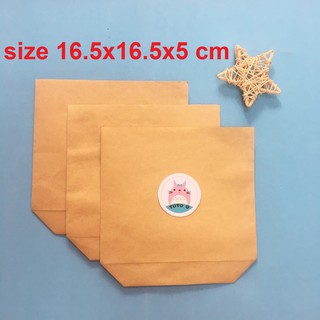 Combo 50 - 100 túi giấy xi măng 16.5 x 16.5 x 5cm