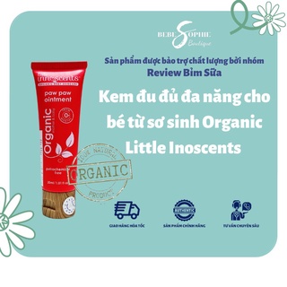 Trọn bộ Little innocents hữu cơ cho bé sơ sinh gồm dầu làm ấm, kem đu đủ và kem dưỡng