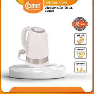 [Mã ELHADEV giảm 4% đơn 300K] Bình đun siêu tốc nhựa chịu nhiệt 1.2L Comet CM8222