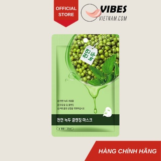Mặt nạ giấy chiết xuất đậu xanh - Giảm thâm nám hỗ trợ giảm mụn tăng độ đàn hồi cho da vibesvietnam