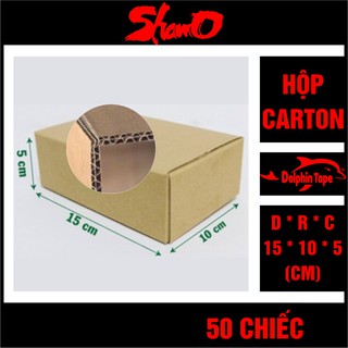 [ 50 chiếc ] Hộp carton KT: 15cm x 10cm x 5cm – Dùng trong công tác đóng hàng hỗ trợ vận chuyển - Hộp COD