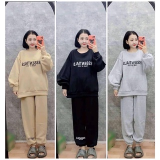 [Rẻ Vô Địch] BỘ NỈ COTTON QUẦN BO  ESSENTAIL