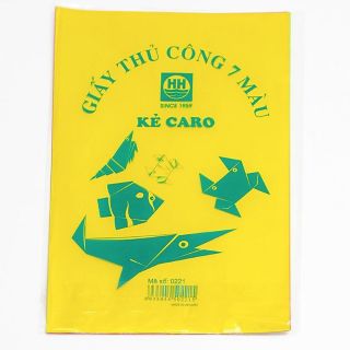 Giấy thủ công 7 màu hồng hà ( kt 13×19 cm )
