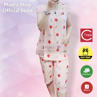 BỘ ĐỒ BẦU FREESHIP Bộ Chất lanh ren mặc nhà cộc tay