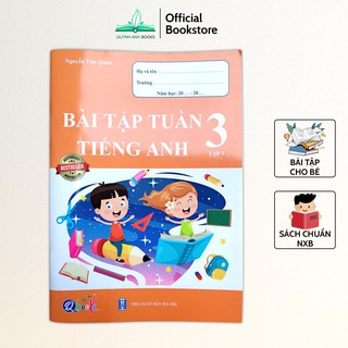 Sách - Bài tập tuần tiếng anh lớp 3 học kỳ 1 - NPH Qbooks