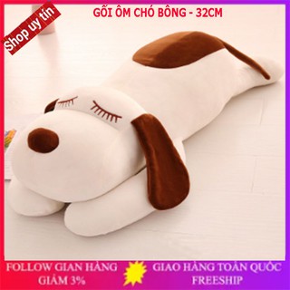 Gấu bông ,gối ôm chó dài bông cao cấp, vải co dãn 4 chiều