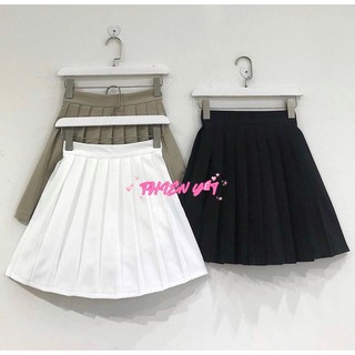 CHÂN VÁY XẾP LY ĐAI CAO CÓ QUẦN BẢO HỘ